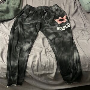 Women's Black Stranger Things Pajama Pants